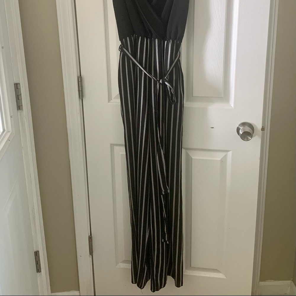 Mikey & Joey Jumpsuit Striped White & Black Size S